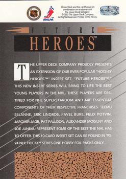 1993-94 Upper Deck - Future Heroes #NNO Header Card Back