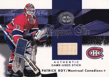 2001-02 Fleer Greats of the Game - Sticks #NNO Patrick Roy Front