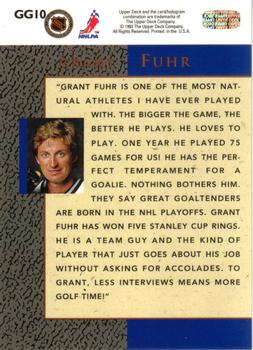 1993-94 Upper Deck - Gretzky's Great Ones #GG10 Grant Fuhr Back