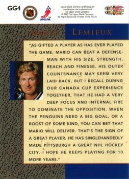 1993-94 Upper Deck - Gretzky's Great Ones #GG4 Mario Lemieux Back