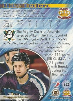 2001-02 Pacific - 1997-98 Pacific Crown Collection Update Silver #352 Mike Leclerc Back
