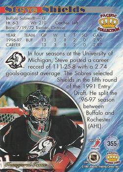 2001-02 Pacific - 1997-98 Pacific Crown Collection Update Silver #355 Steve Shields Back
