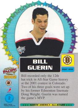2001-02 Pacific - North America All-Stars Die Cuts #2 Bill Guerin Back
