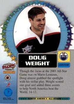 2001-02 Pacific - North America All-Stars Die Cuts #7 Doug Weight Back