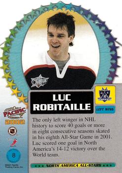 2001-02 Pacific - North America All-Stars Die Cuts #8 Luc Robitaille Back