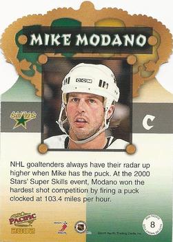 2001-02 Pacific - Gold Crown Die Cuts #8 Mike Modano Back