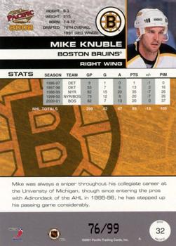 2001-02 Pacific - Hobby LTD #32 Mike Knuble Back