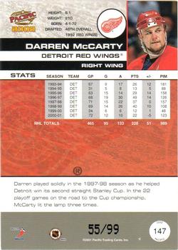 2001-02 Pacific - Hobby LTD #147 Darren McCarty Back