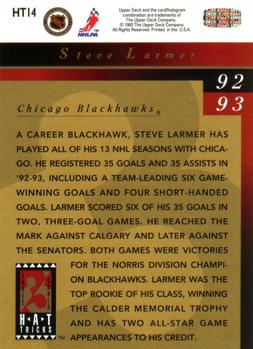 1993-94 Upper Deck - Hat Tricks #HT14 Steve Larmer Back
