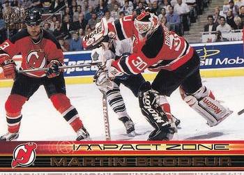 2001-02 Pacific - Impact Zone #12 Martin Brodeur Front