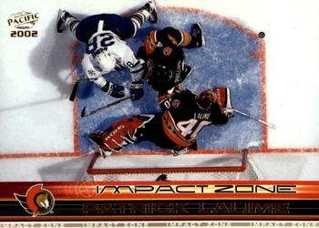 2001-02 Pacific - Impact Zone #14 Patrick Lalime Front