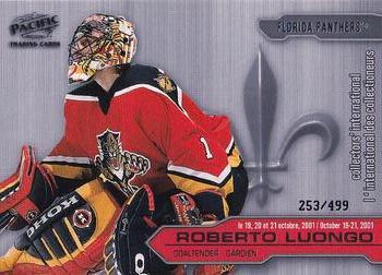 2001 Pacific Montreal Collector's International (October 2001) #3 Roberto Luongo  Front