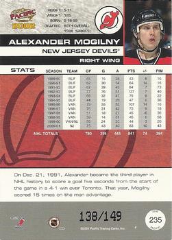 2001-02 Pacific - Retail LTD #235 Alexander Mogilny Back