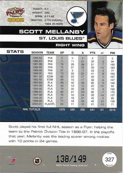 2001-02 Pacific - Retail LTD #327 Scott Mellanby Back