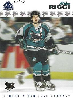 2001-02 Pacific Adrenaline - Blue #169 Mike Ricci Front