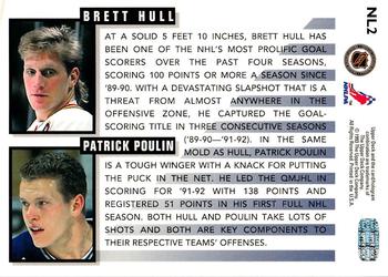 1993-94 Upper Deck - Next in Line #NL2 Brett Hull / Patrick Poulin Back