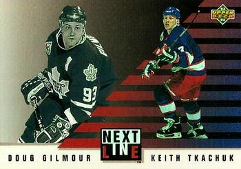 1993-94 Upper Deck - Next in Line #NL5 Doug Gilmour / Keith Tkachuk Front