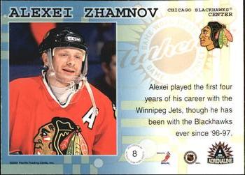 2001-02 Pacific Adrenaline - Game-Worn Jerseys #8 Alexei Zhamnov Back