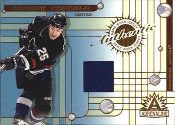 2001-02 Pacific Adrenaline - Game-Worn Jerseys #49 Andrew Cassels Front