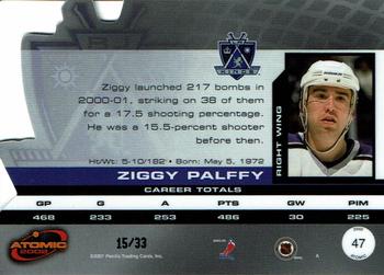 2001-02 Pacific Atomic - Blue #47 Ziggy Palffy Back