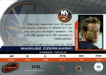 2001-02 Pacific Atomic - Blue #59 Mariusz Czerkawski Back