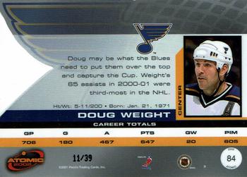 2001-02 Pacific Atomic - Blue #84 Doug Weight Back