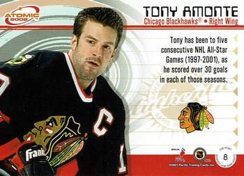 2001-02 Pacific Atomic - Jerseys #8 Tony Amonte Back