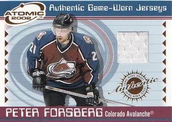 2001-02 Pacific Atomic - Jerseys #11 Peter Forsberg Front