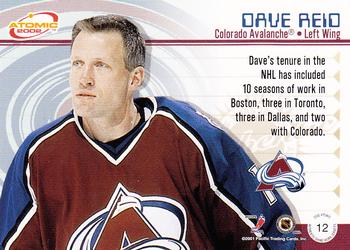 2001-02 Pacific Atomic - Jerseys #12 Dave Reid Back