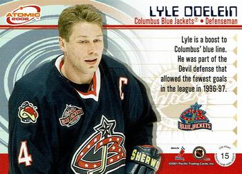 2001-02 Pacific Atomic - Jerseys #15 Lyle Odelein Back