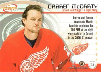 2001-02 Pacific Atomic - Jerseys #23 Darren McCarty Back