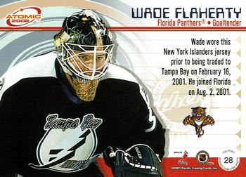 2001-02 Pacific Atomic - Jerseys #28 Wade Flaherty Back