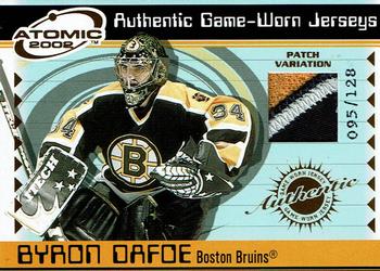 2001-02 Pacific Atomic - Patches #3 Byron Dafoe Front