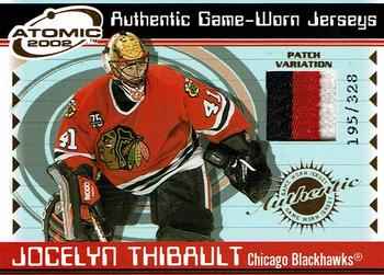 2001-02 Pacific Atomic - Patches #10 Jocelyn Thibault Front