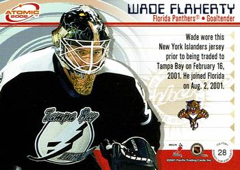 2001-02 Pacific Atomic - Patches #28 Wade Flaherty Back