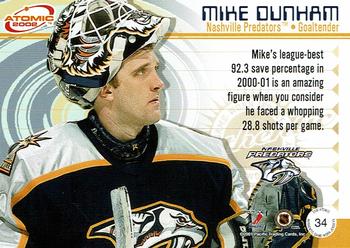 2001-02 Pacific Atomic - Patches #34 Mike Dunham Back