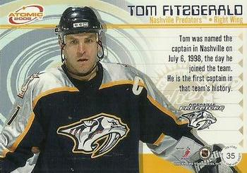 2001-02 Pacific Atomic - Patches #35 Tom Fitzgerald Back