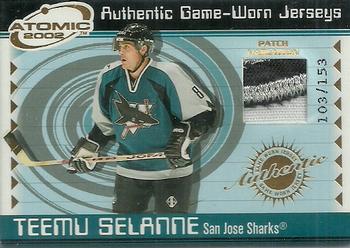 2001-02 Pacific Atomic - Patches #47 Teemu Selanne Front
