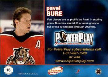 2001-02 Pacific Atomic - Power Play #16 Pavel Bure Back