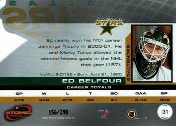 2001-02 Pacific Atomic - Red #31 Ed Belfour Back