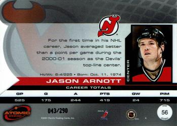 2001-02 Pacific Atomic - Red #56 Jason Arnott Back