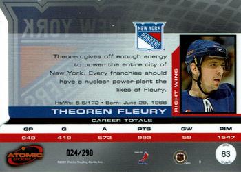 2001-02 Pacific Atomic - Red #63 Theoren Fleury Back