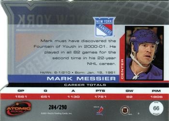 2001-02 Pacific Atomic - Red #66 Mark Messier Back