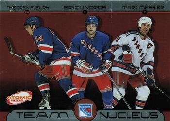 2001-02 Pacific Atomic - Team Nucleus #10 Theoren Fleury / Eric Lindros / Mark Messier Front