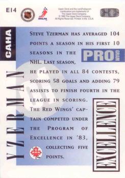 1993-94 Upper Deck - Program of Excellence #E14 Steve Yzerman Back