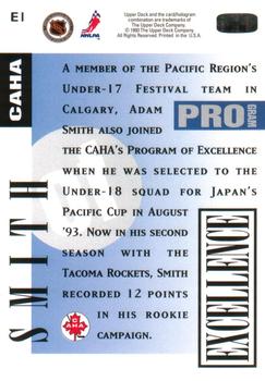 1993-94 Upper Deck - Program of Excellence #E1 Adam Smith Back