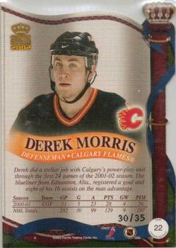 2001-02 Pacific Crown Royale - Red #22 Derek Morris Back