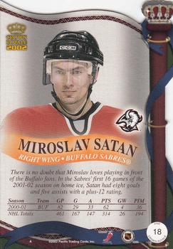 2001-02 Pacific Crown Royale - Retail #18 Miroslav Satan Back