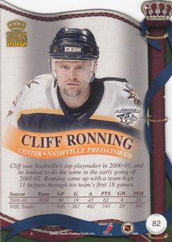 2001-02 Pacific Crown Royale - Retail #82 Cliff Ronning Back