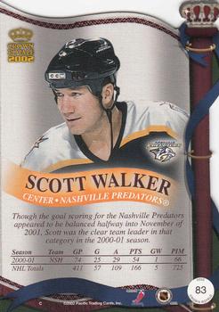 2001-02 Pacific Crown Royale - Retail #83 Scott Walker Back